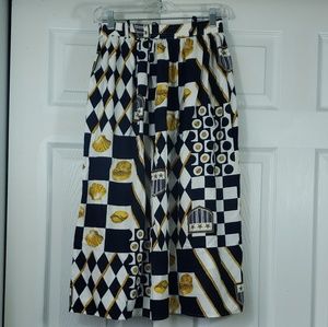 Nautical Beachy Style Long Flowy Skirt sz Small